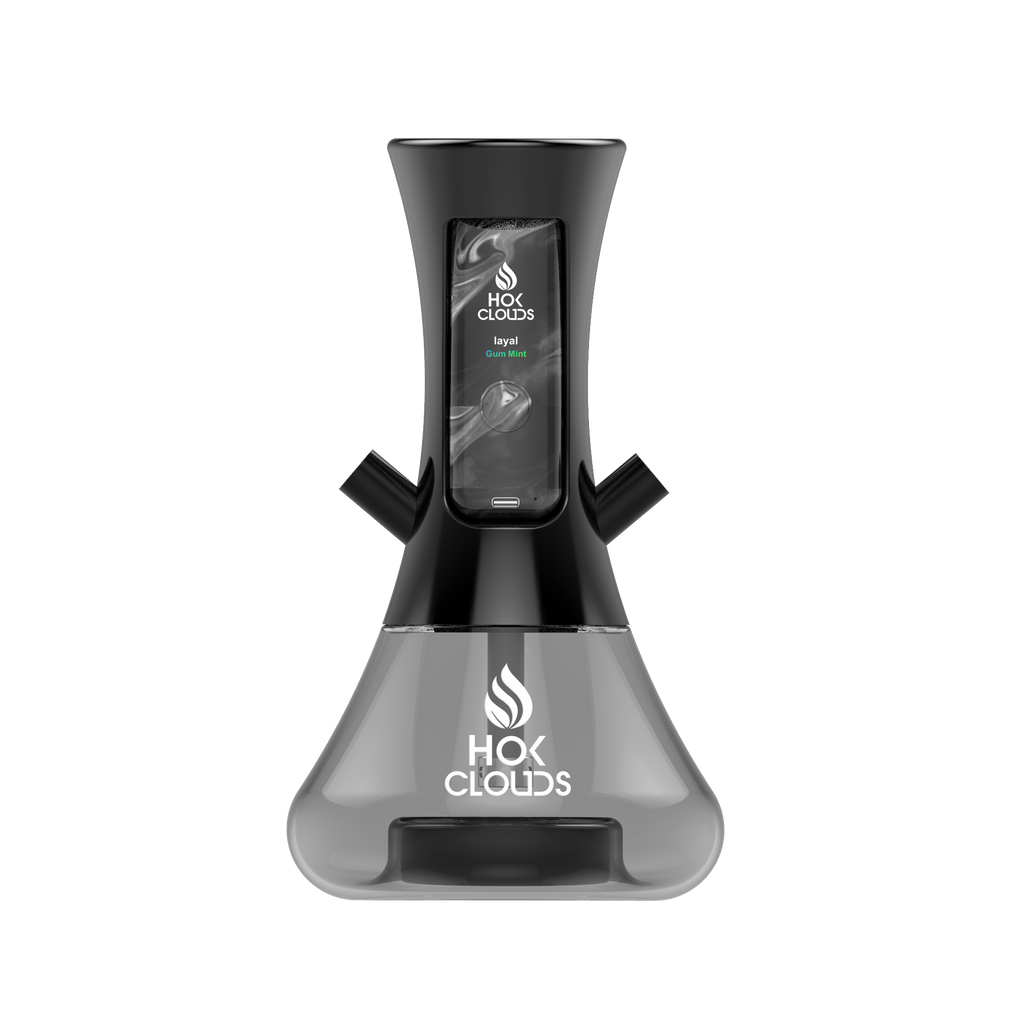 HOK CLOUDS E-SHISHA - Steel Dual Hose + Disposable Pod