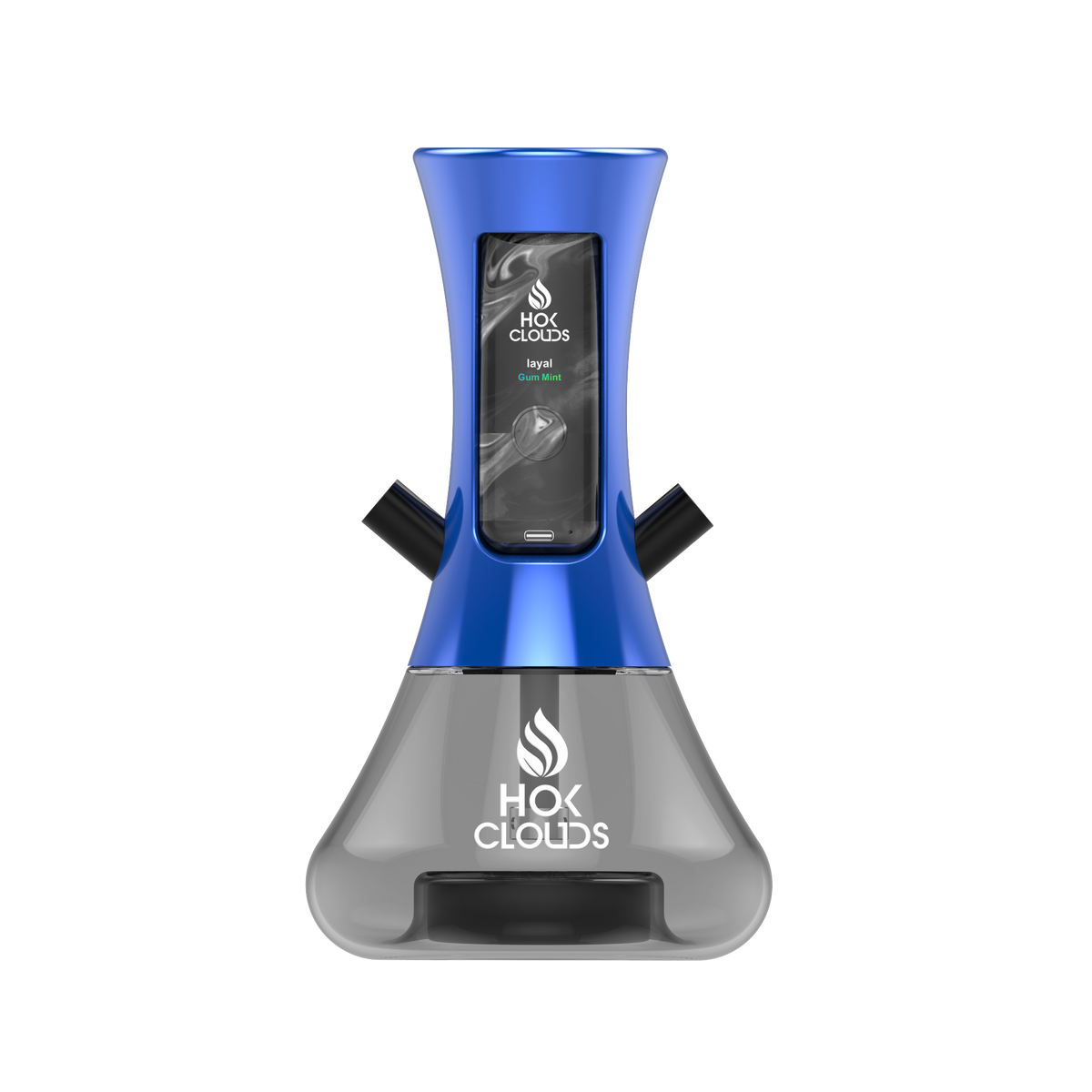 HOK CLOUDS E-SHISHA - Steel Dual Hose + Disposable Pod