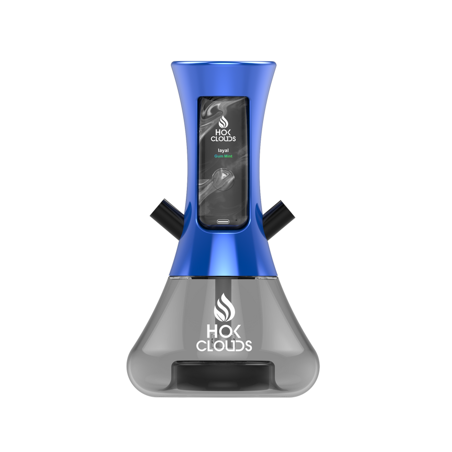 HOK CLOUDS E-SHISHA - Steel Dual Hose + Disposable Pod