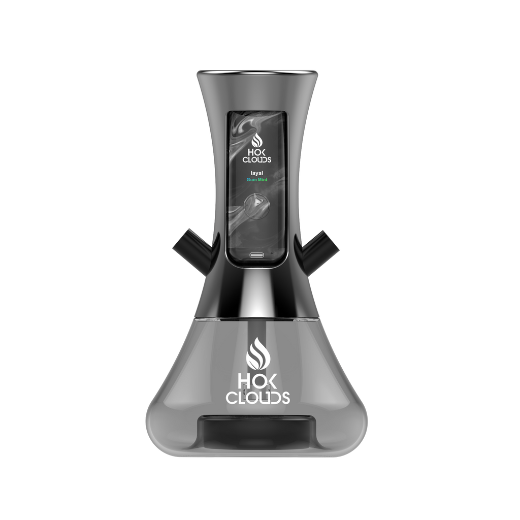 HOK CLOUDS E-SHISHA - Steel Dual Hose + Disposable Pod